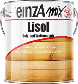 einzA mix Lisol Holz- und Wetterschutz Lasur und Farbe für außen