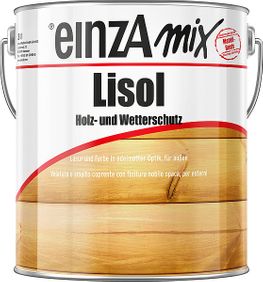 einzA mix Lisol Holz- und Wetterschutz Lasur und Farbe für außen